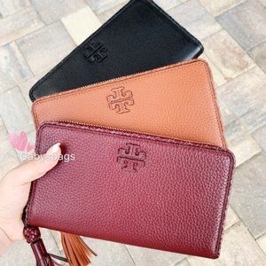 Tory Burch large continental zip around wallet